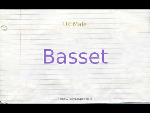 How to pronounce basset