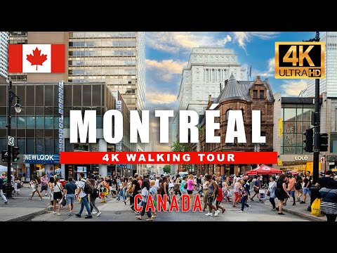 🇨🇦  Street Life in Montreal - Walking Tour of St. Catherine - Street Canada City Walk [4K HDR/60fps]