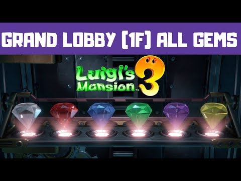 Luigi's Mansion 3 Grand Lobby 1F Gem Locations (100%)