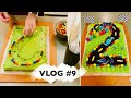 Decorating a racetrack cake for Kaeden’s 2nd birthday | vlog #9