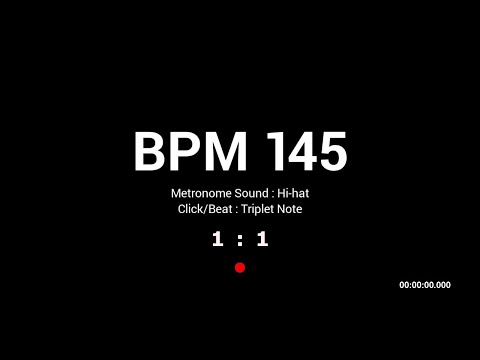 Metronome BPM 145 / Hi-hat / Triplet