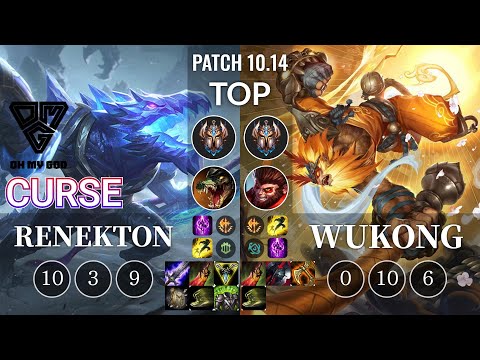 OMG Curse Renekton vs Wukong Top - KR Patch 10.14