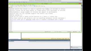 Sql 2012 Select Top clause 