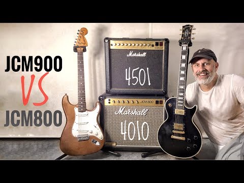 JCM800 Vs JCM900 Comparing 2 Classic Marshall Combos with LES PAUL and STRAT!