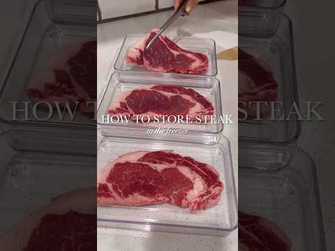 How to store steak in freezer #organization#asmr#freezer