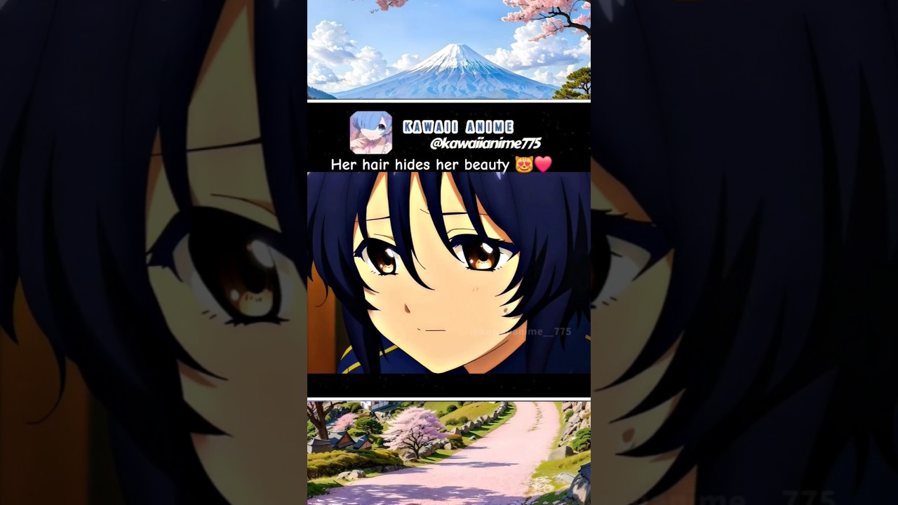 Her hair hides her beauty ❤️ #anime #animeedit #shorts