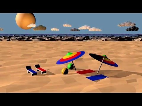 sunset Beach low poly