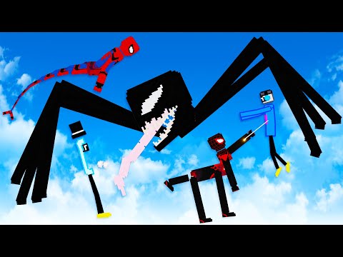 We Mutate Spiderman and Venom and Things Get Weird in People Playground!