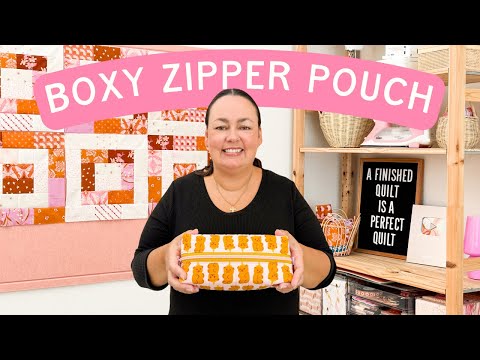 How to Sew a Boxy Zipper Pouch | Easy Sewing Tutorial