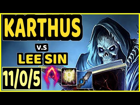 JANKOS (KARTHUS) vs LEE SIN - QUADRAKILL 11/0/5 KDA JUNGLE CHALLENGER GAMEPLAY - EUW