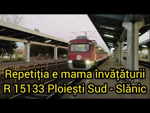 Repetiția e mama învățăturii! Trenul R 15133 Ploiești Sud - Slănic în gara Ploiești Vest 20.11.2021