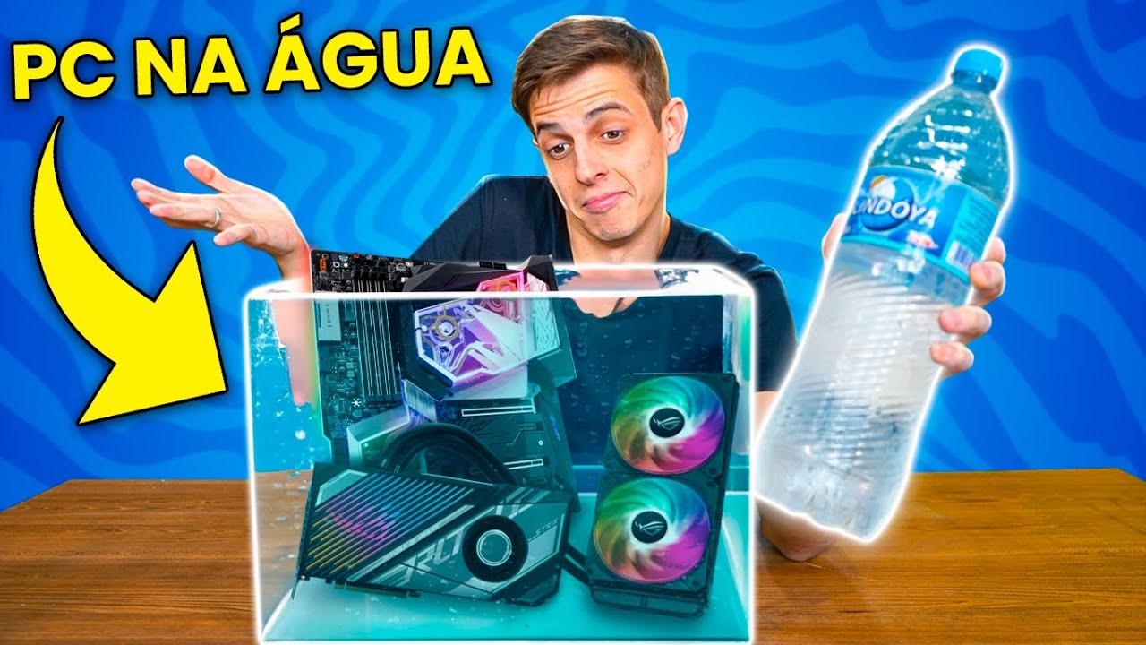 COLOQUEI UM PC DENTRO D'ÁGUA DE VERDADE PARA TESTAR