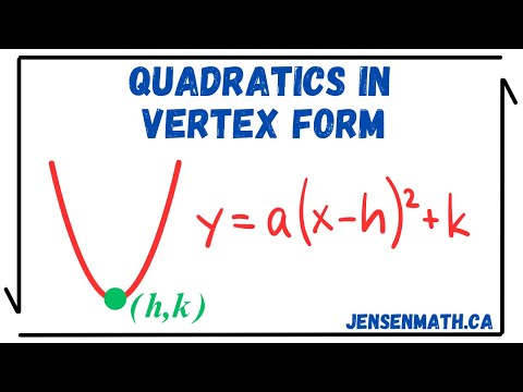 Quadratics in VERTEX FORM | math 10 | jensenmath.ca