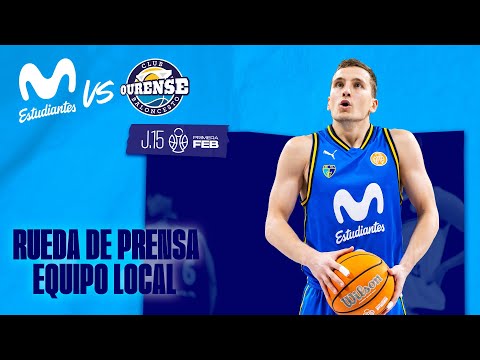 Rueda de Prensa | J.15 Primera FEB | Movistar Estudiantes - Club Ourense | Equipo local