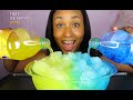 YELLOW VS BLUE FANTA EXTREME FIZZ ICE EATING SOUNDS NO TALKING ASMR MUKBANG 먹방 QUEEN BEAST