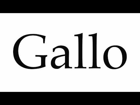 How to Pronounce Gallo