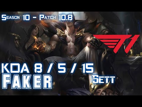 T1 Faker SETT vs CAMILLE Mid - Patch 10.8 KR Ranked