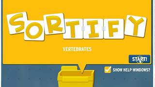 BrainPOP Game - Sortify: Vertebrates (LND Example NO SOUND)