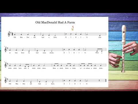 Old MacDonald Had A Farm | Recorder Play Along