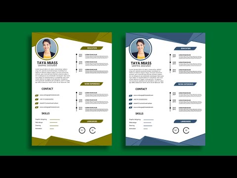 How to Creative Resume design Resume Design in Adobe Illustrator CC Vertex Graphic