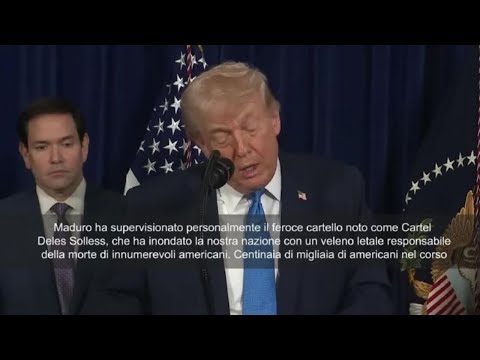 Trump: Prove schiaccianti contro Maduro, affronterà giustizia Usa