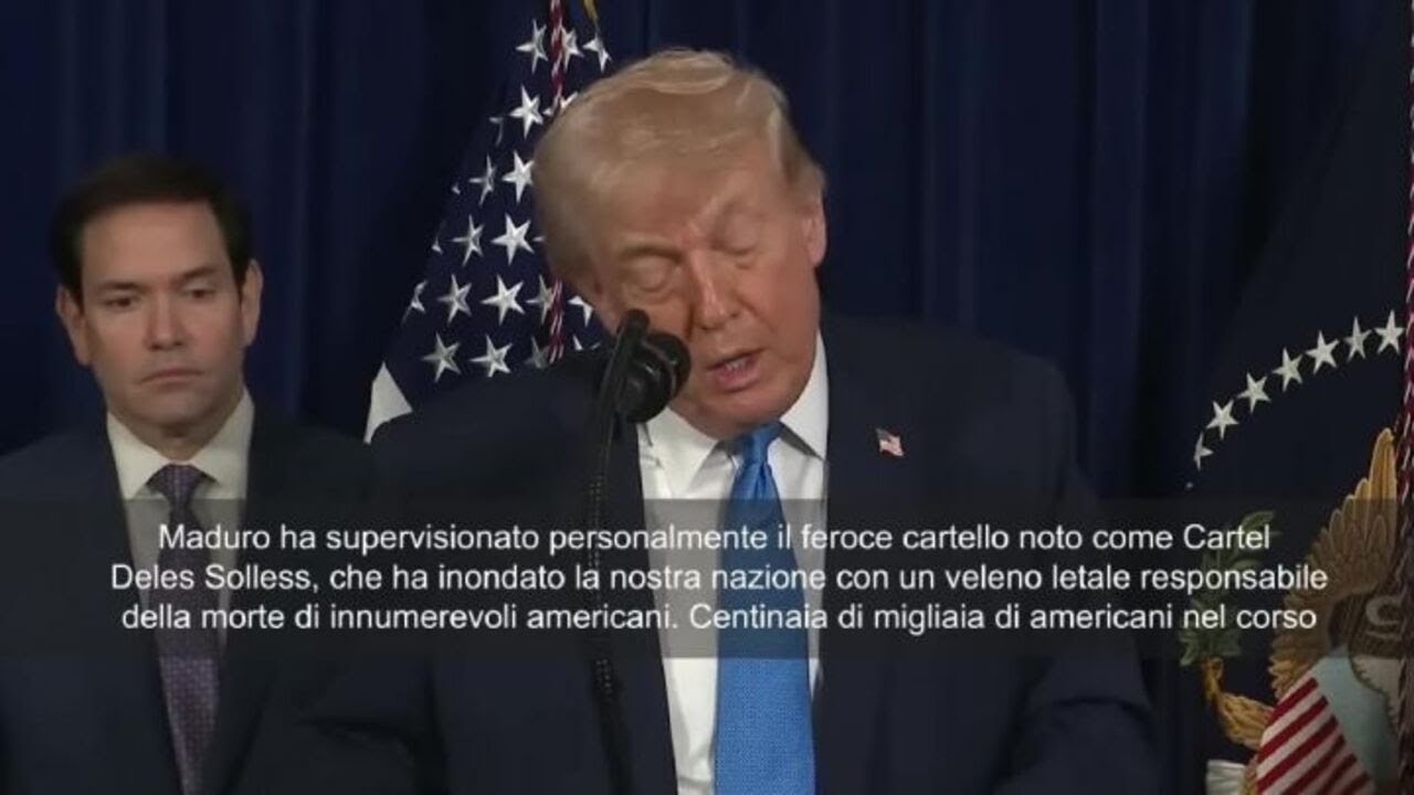 Trump: Prove schiaccianti contro Maduro, affronterà giustizia Usa