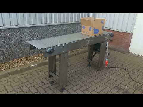 Gebruikte Transportband RVS frame 40 cm x 2 meter