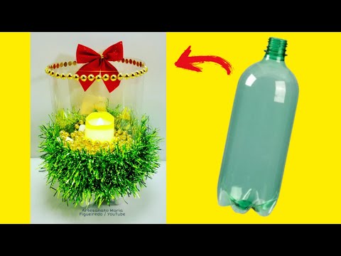 DECORAÇÃO DE NATAL COM GARRAFA PET
