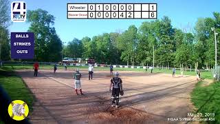 Girls Softball IHSAA Sectional #34(Winamac) Championship Game Boone Grove vs Wheeler