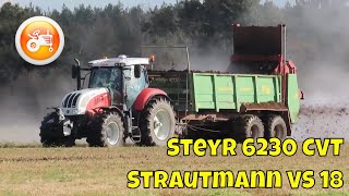 Spreading Manure 2025 | Steyr 6230 CVT & Strautmann VS 18