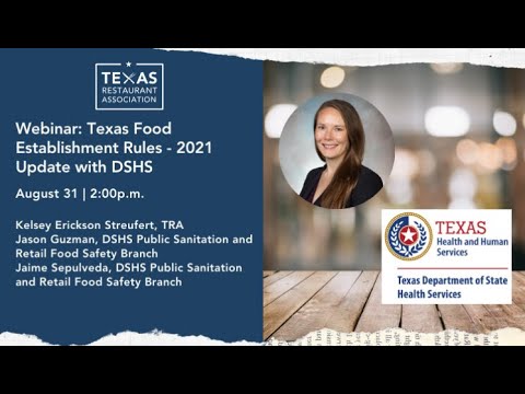Texas Food Establishment Rules - 2021 Update with DSHS