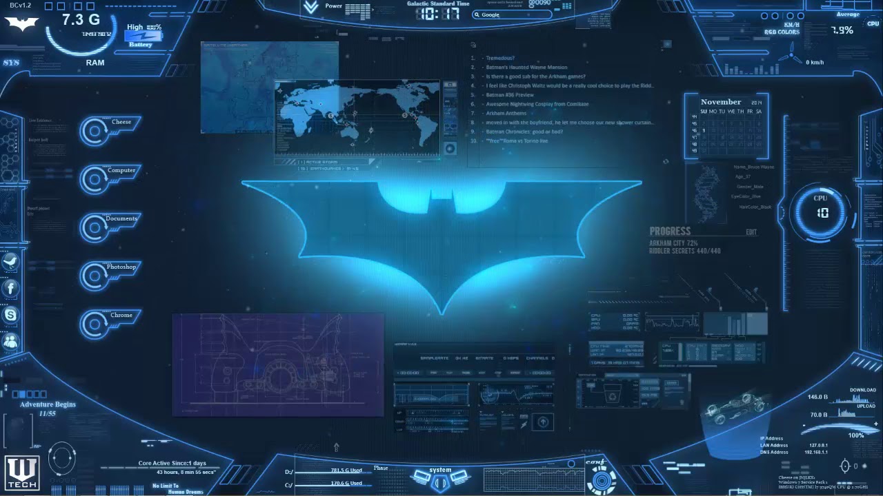 Bat Computer - Wallpaper Engine / Live Wallpaper