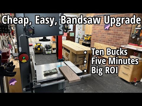 Affordable, Simple Upgrade for Your Bandsaw: Improve Visibility & Precision for Under Ten Bucks!