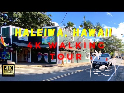 [4K] POV Haleiwa Town- Virtual Relaxing Walk-  4k ASMR - Oahu, Hawaii #hawaiiwalk #hawaii