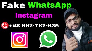 Create WhatsApp and Instagram fake accounts | how to create WhatsApp fake id | Hindi,Urdu 2025