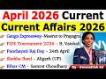 April 2026 Current Affairs Complete Monthly Current Affairs 2026 One Shot Revision Current