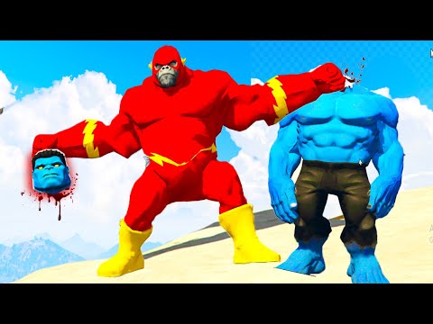 Blue HULK Vs Flash Gorilla -  EPIC BATTLE