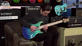 Video thumbnail for PRS Custom 24 Wood Library Blue Faded with Flame Maple Neck by The Peach Boutique