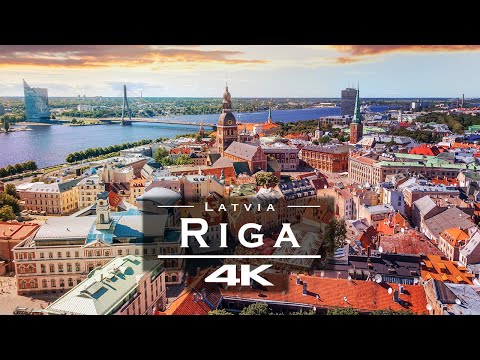 Riga , Latvia 🇱🇻 - by drone [4K]