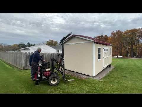 One Man Delivery of Amish Storage Shed - Amish Outdoor Buildings of Michigan