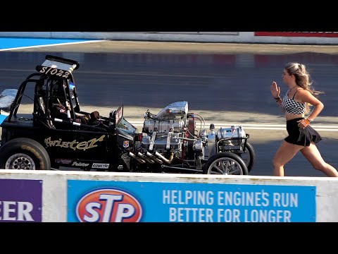 Supercharged Outlaws | NSRA Hot Rod Drags 2023 | Santa Pod Raceway