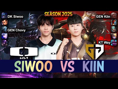 GEN Kiin vs DK Siwoo - Kiin AMBESSA vs Siwoo SHEN Top - Patch 25.09 KR Ranked | lolrec