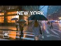 Walking In Heavy Thunderstorm In NYC Flooded Manhattan Heavy Rain