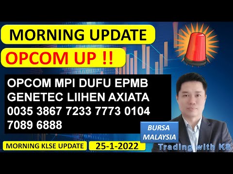 Morning KLSE BURSA Update - 28-1-2022 -  💥 OPCOM UP!! 💥 OPCOM MPI DUFU EPMB GENETEC LIIHEN AXIATA