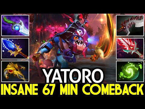 YATORO [Slark] Monster Late Game Insane 67 Min Comeback Dota 2