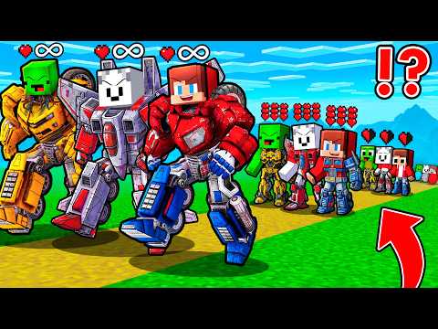 JJ and Mikey and Caerrie : TRANSFORMERS Evolution Life Cycle in Minecraft (Maizen)