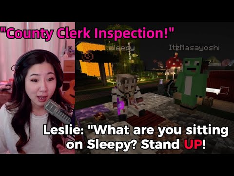 Leslie's funny interaction with the 2 troublemakers John and Sleepy! | OTV Minecraft SMP