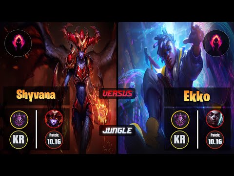 Master SHYVANA [Dark Harvest] (Jungle) VS  EKKO - Master KR Patch 10.16
