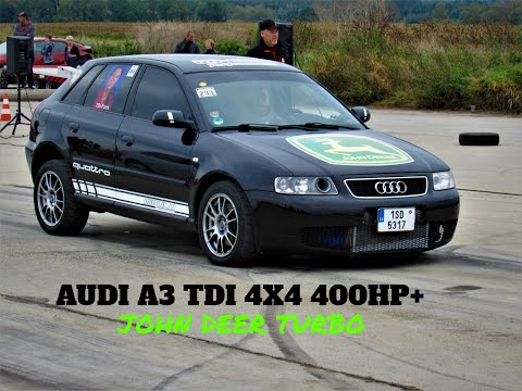 AUDI A3 TDI 4X4 400HP+   NO NITRO @ BIG TURBO S356V JOHN DEER @ DRAG RACE TCHOŘOVICE |VORY TDI