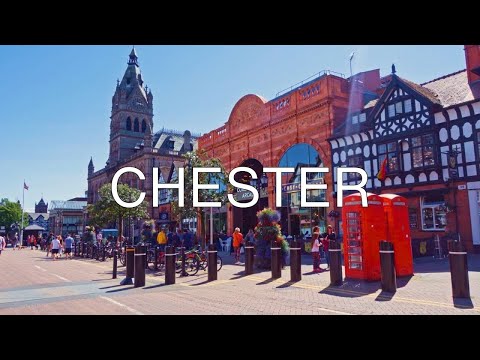 🇬🇧 Chester, UK. 4K Video English City Walking Tour. Most Beautiful Cities in the UK.